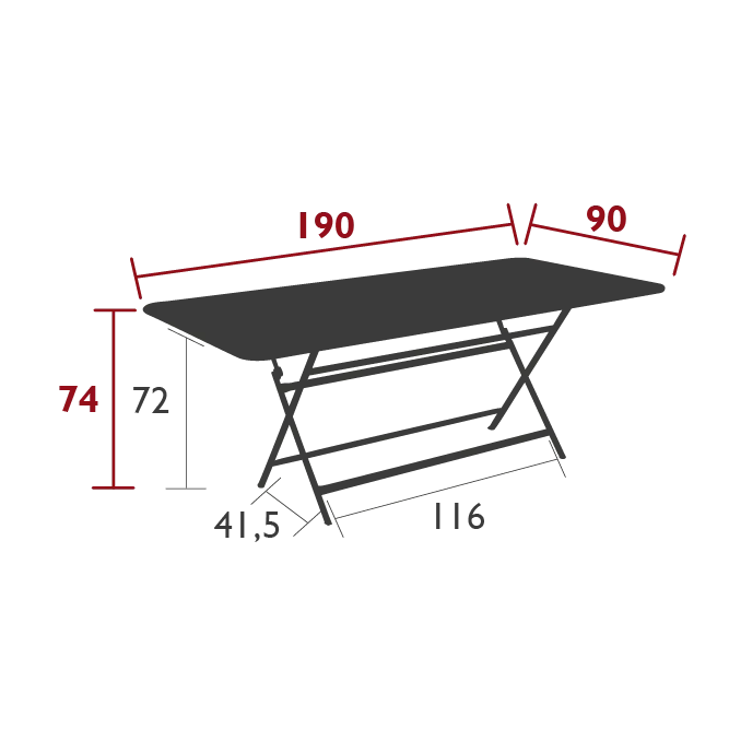 Caractere spisebord 190x90cm fra Fermob - Bilde 2