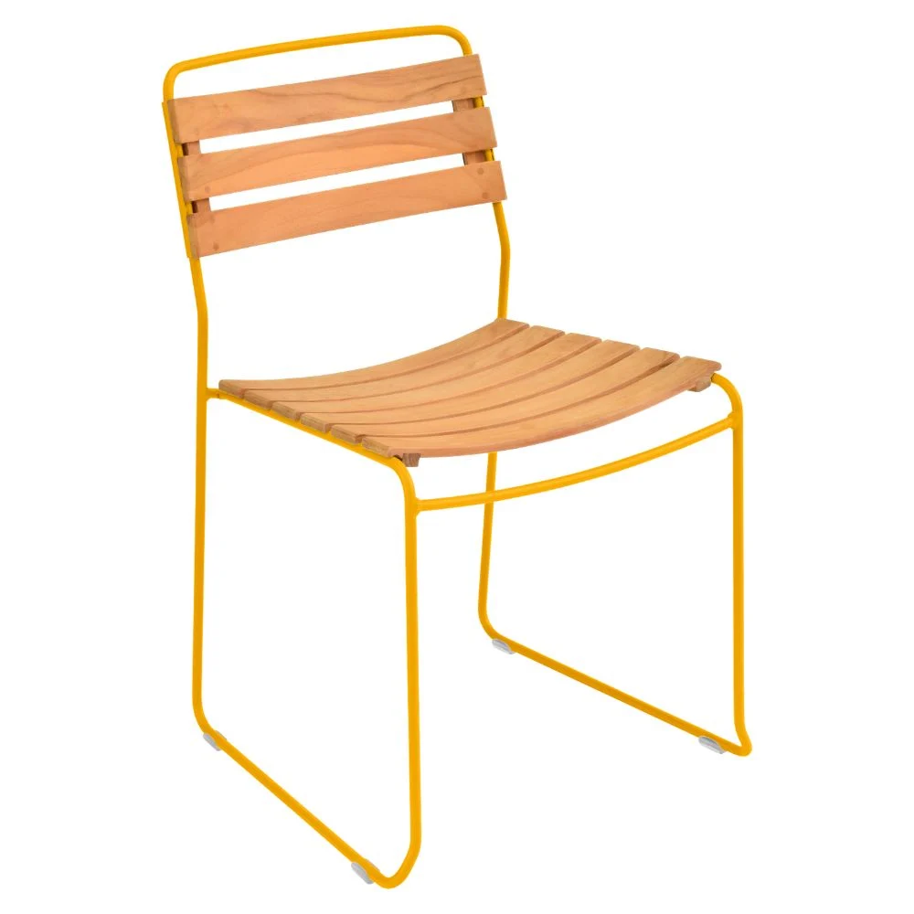 Fermob Surprising stol med teaksete, flere farger