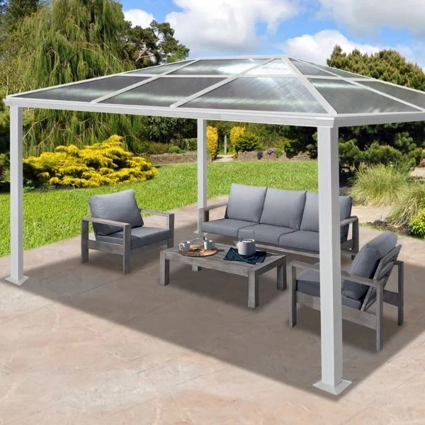 Lyon Premium paviljong hvit 3x4m