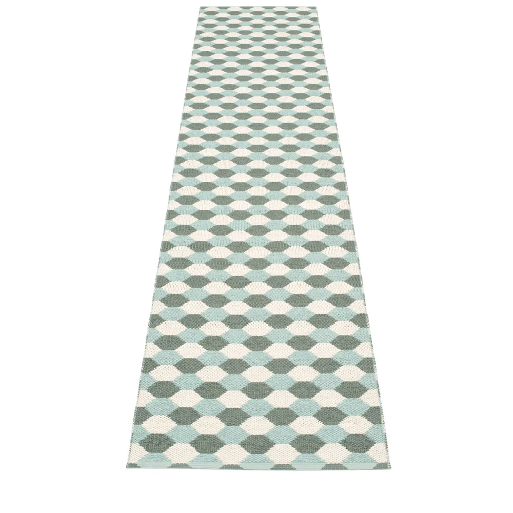 Pappelina Dana – Army / Pale turquoise / Vanilla – 70x335cm