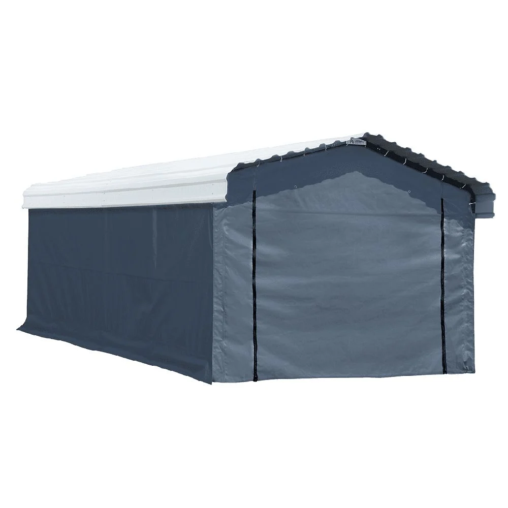Veggsett for carport Arrow 6,1×3,7m – grå