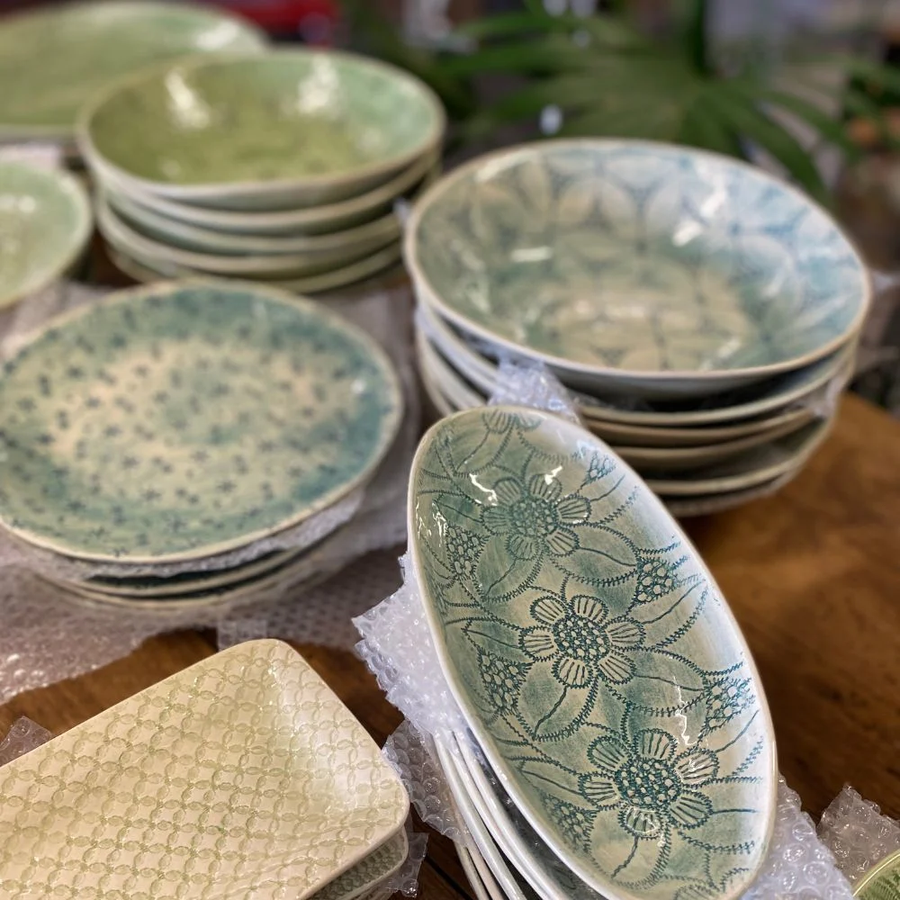 Wonki Ware oval skål, marineblå