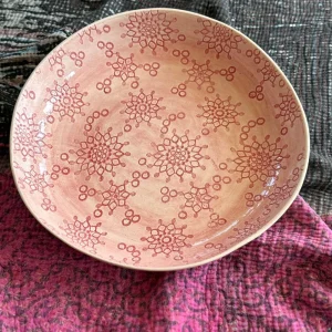 Wonki Ware serveringsfat, gammelrosa