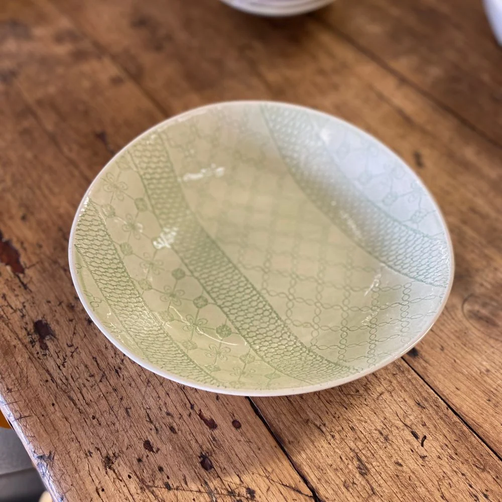 Wonki Ware spaghetti tallerken, spearmint